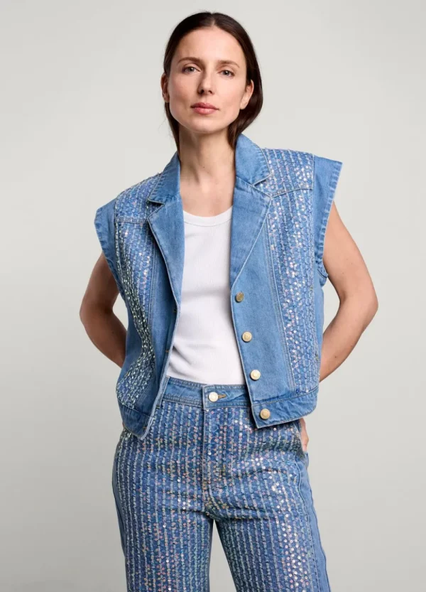 Vrouwen Summum Woman Blazers & Jasjes | Denim Gilet