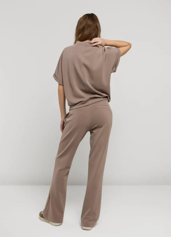 Vrouwen Summum Woman Broeken & Jumpsuits | Jersey Wijdepijpenbroek