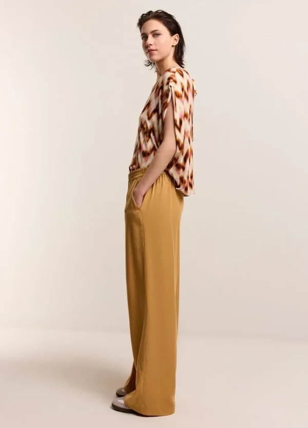 Vrouwen Summum Woman Broeken & Jumpsuits | Luchtige Broek Met Rechte Pijp