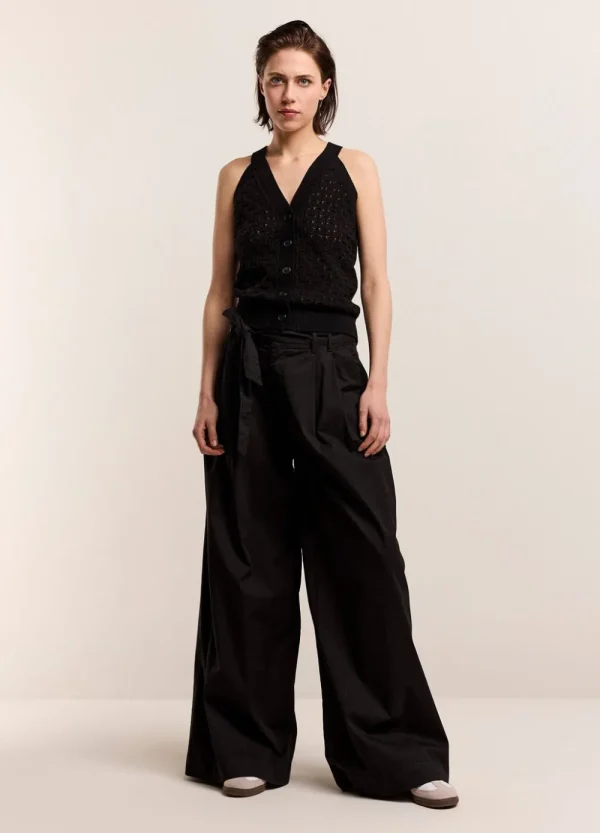 Vrouwen Summum Woman Broeken & Jumpsuits | Palazzo Broek Met Ceintuur