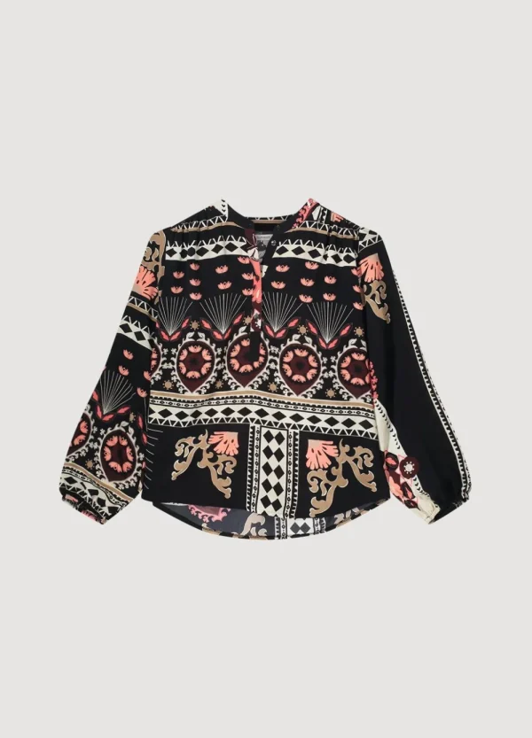 Vrouwen Summum Woman Tops & T-Shirts | Top Met Staanderkraag