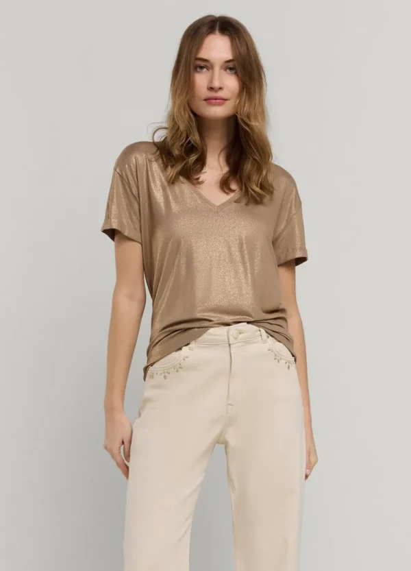 Vrouwen Summum Woman Tops & T-Shirts | T-Shirt Glittercoating