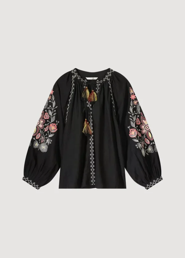 Vrouwen Summum Woman Blouses | Voile Blouse Met Borduur